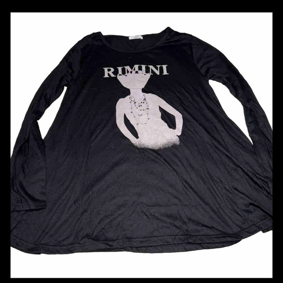 POU DOU DOU Vingt-Trois Rimini Gothcore Graphic Long Sleeved Top no Size - Picture 1 of 15